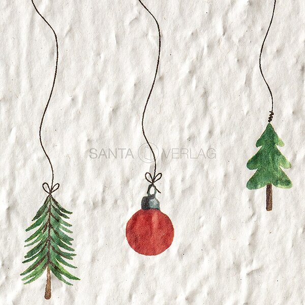 Bild 2 - Baumschmuck (Samenpapier Weihnachtskarte)