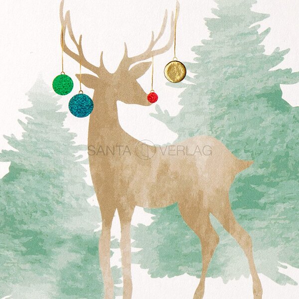 Bild 2 - Geschm�cktes Geweih (gesch�ftliche Weihnachtskarte)