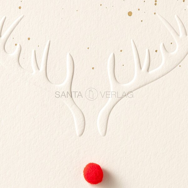 Bild 2 - Pompon-Nase (kreative Weihnachtskarte)