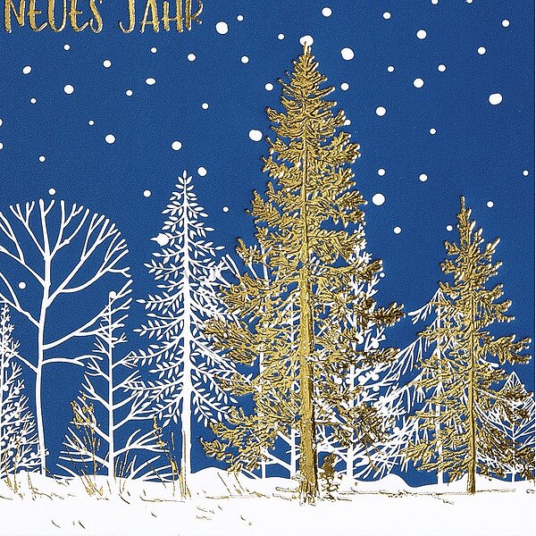 Bild 2 - Verschneiter Wald (moderne Weihnachtskarten)