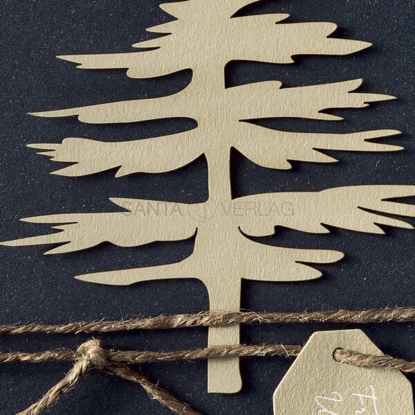 Bild 2 - Aufgepatchter Baum (kreative Weihnachtskarte)