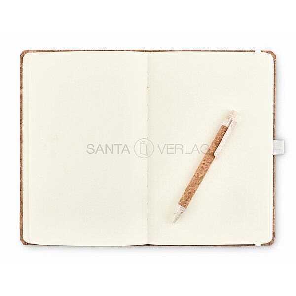 Bild 2 - Notizbuch beige mit Stift