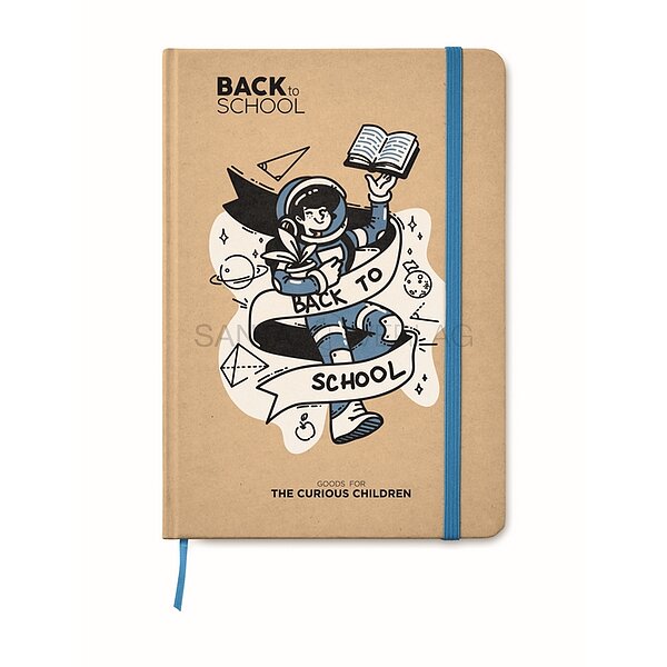 Bild 3 - Merkbuch blau mit Hard Cover aus recyceltem Karton