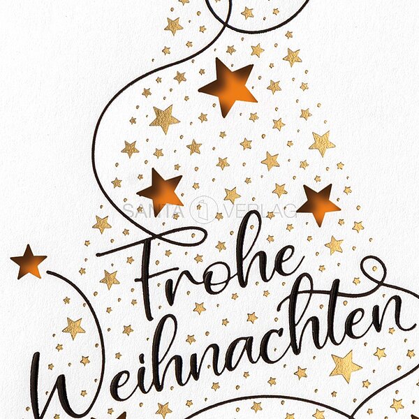 Bild 2 - Gestanzte Sterne (gesch�ftliche Weihnachtskarte)