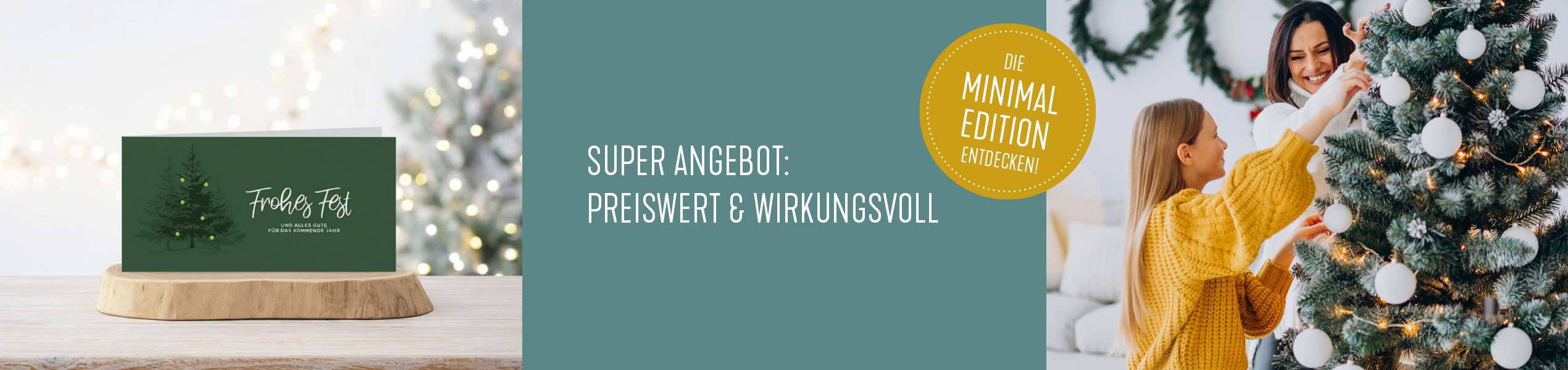 Weihnachtskarten Preiswert und wirkungsvoll