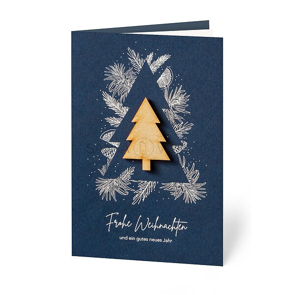 Bild 1 - Holzelement (stilvolle Weihnachtskarten)