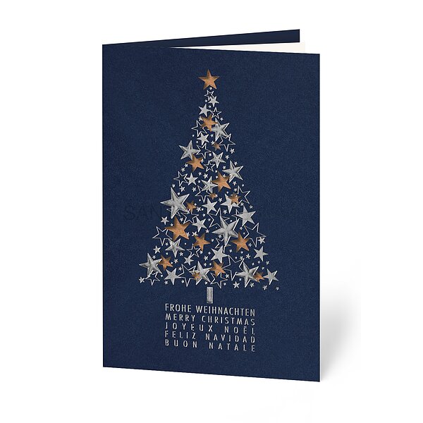 Bild 1 - Funkelnde Sterne kupferglanz (internationale Weihnachtsw�nsche)