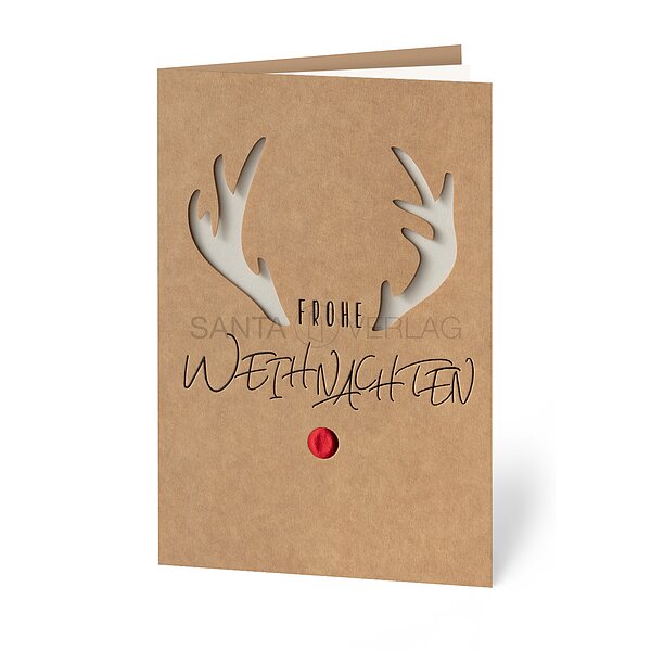 Bild 1 - Rote Elchnase (gesch�ftliche Weihnachtskarte)