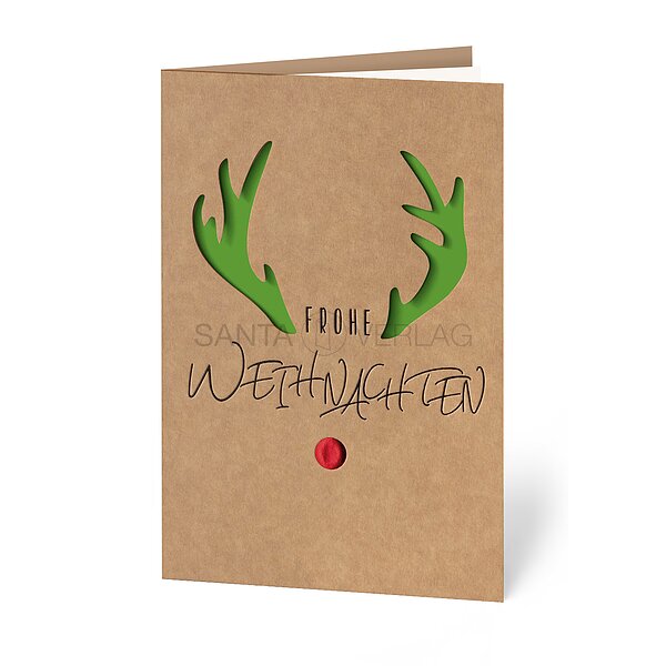Bild 1 - Rote Elchnase (gesch�ftliche Weihnachtskarten )