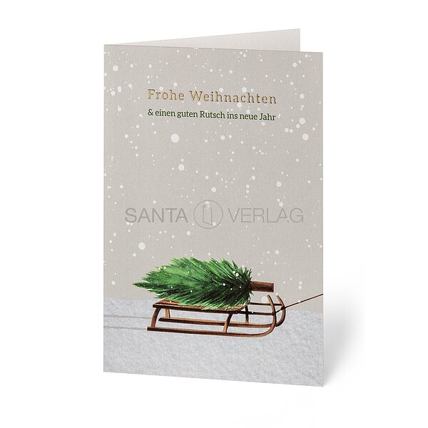 Bild 1 - Schlittenfahrt (geschftliche Weihnachtskarte)