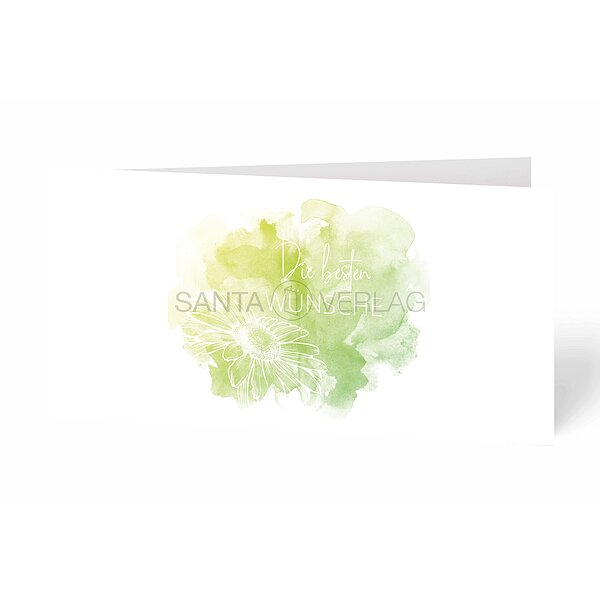 Bild 1 - Gl�ckwunschkarte Aquarell Margerite