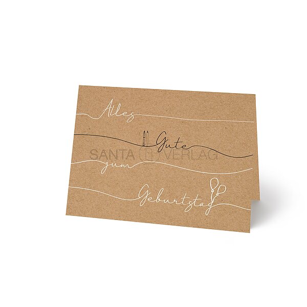 Bild 1 - Gl�ckwunschkarte typografische W�nsche