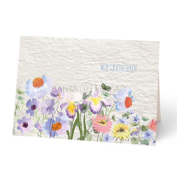 Bild 1 - Gl�ckwunschkarte aus Samenpapier zum Einpflanzen