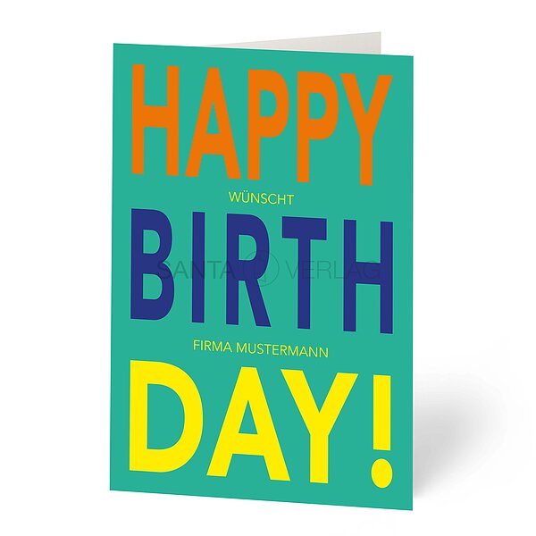Bild 1 - Gl�ckwunschkarte bunte Buchstaben