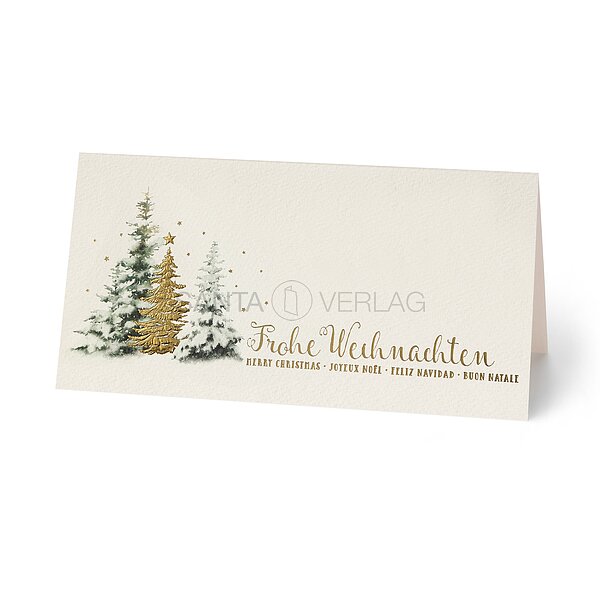 Goldgrne Tannen (geschftliche Weihnachtskarten)