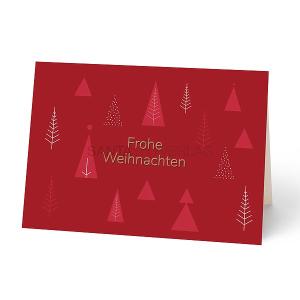 Bild 1 - Weihnachtskarte mit Goldveredelung, Feinpapier matt, inkl. Kuvert