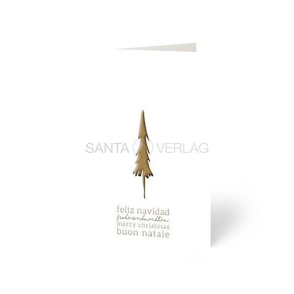 Bild 1 - Weihnachtskarte mit Goldveredelung, hochwertiges Feinpapier matt inkl. Kuvert