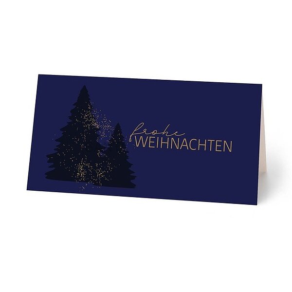 Bild 1 - Weihnachtskarte mit Goldveredelung, hochwertiges Feinpapier matt inkl. Kuvert