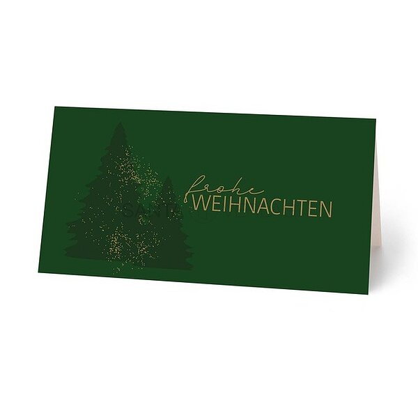 Bild 1 - Weihnachtskarte mit Goldveredelung, hochwertiges Feinpapier matt inkl. Kuvert