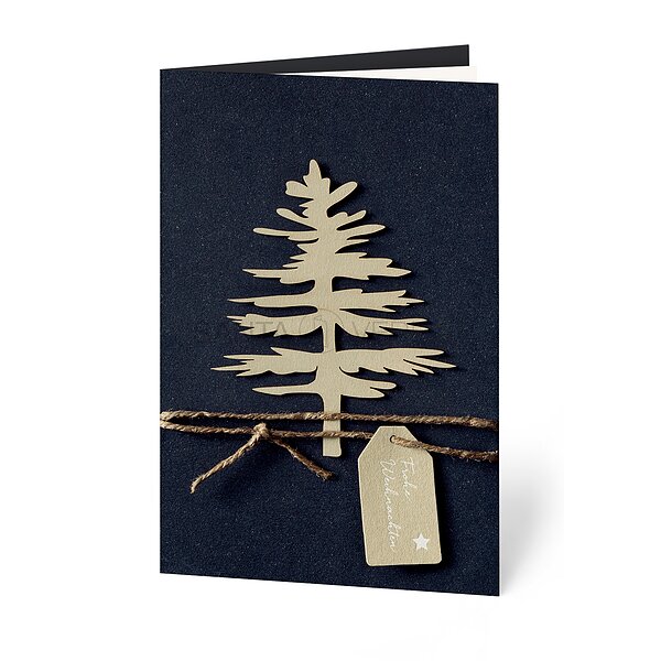 Bild 1 - Aufgepatchter Baum (kreative Weihnachtskarte)