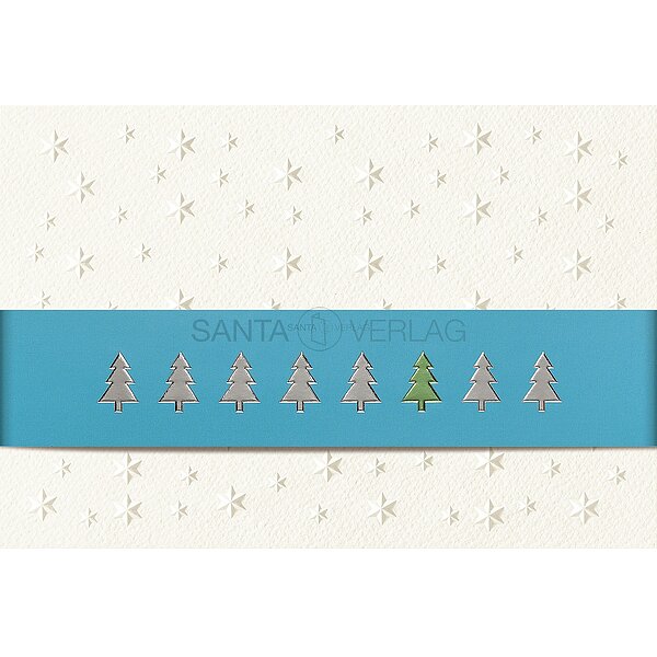 Weihnachtskarte mit Banderole inkl. Kuvert