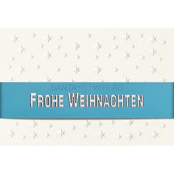 Weihnachtskarte mit Banderole inkl. Kuvert