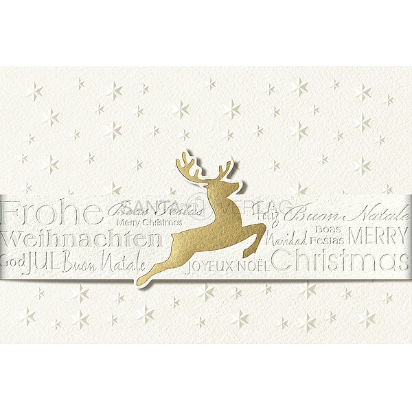 Weihnachtskarte mit Banderole inkl. Kuvert