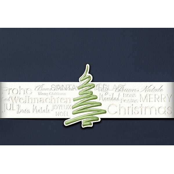 Weihnachtskarten mit Banderole inkl. Kuvert