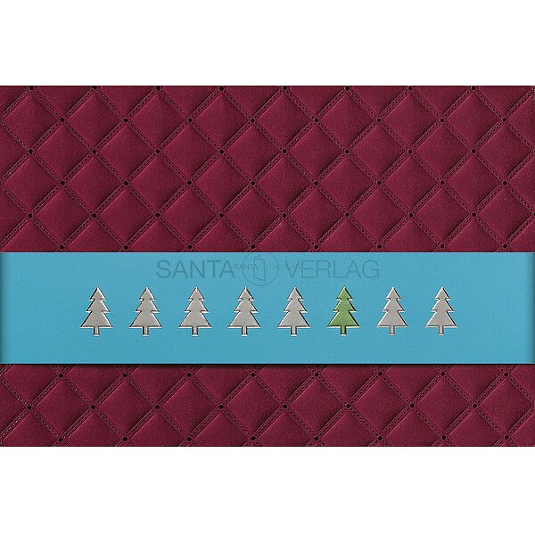 Weihnachtskarte mit Banderole inkl. Kuvert