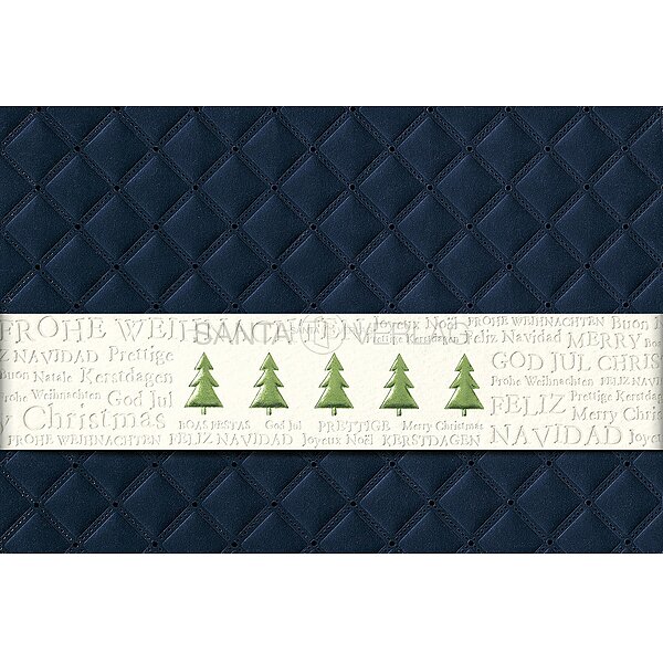 Weihnachtskarte mit Banderole inkl. Kuvert