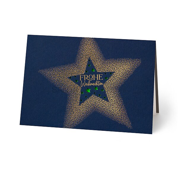 Bild 1 - Strahlender Stern (kreative Weihnachtskarte)