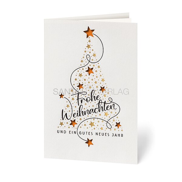 Bild 1 - Gestanzte Sterne (gesch�ftliche Weihnachtskarte)