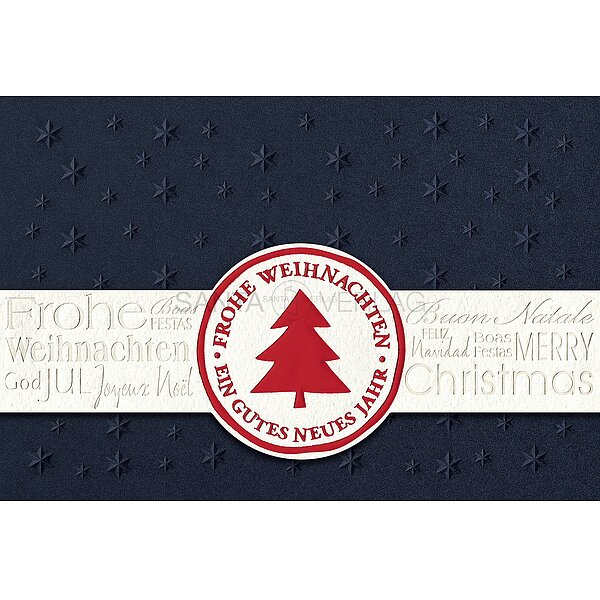 Weihnachtskarten mit Banderole inkl. Kuvert