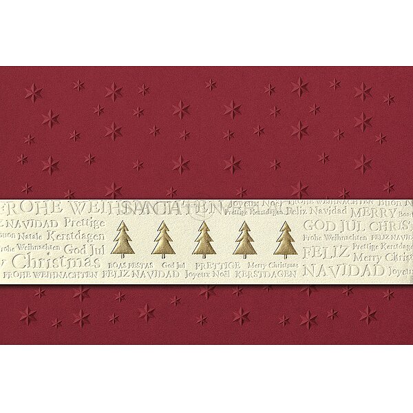 Weihnachtskarten mit Banderole inkl. Kuvert