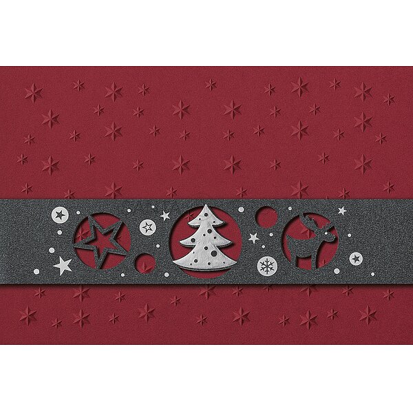 Weihnachtskarten mit Banderole inkl. Kuvert