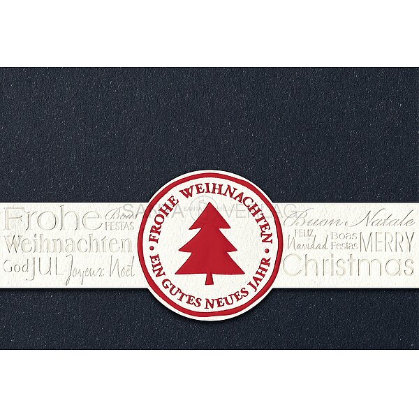 Weihnachtskarten mit Banderole inkl. Kuvert