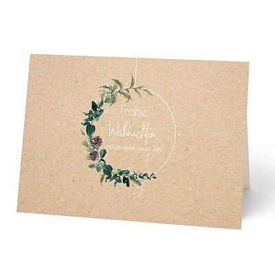 Naturkranz (Spendenweihnachtskarte Deutsche Herzstiftung)