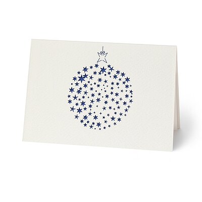 Sternenkugel blau (stilvolle Weihnachtskarten)