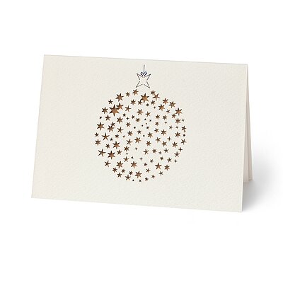 Sternenkugel kupferglanz (stilvolle Weihnachtskarten)