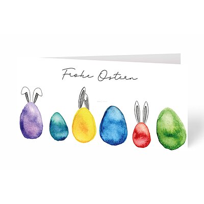 Osterkarte bunte Eier