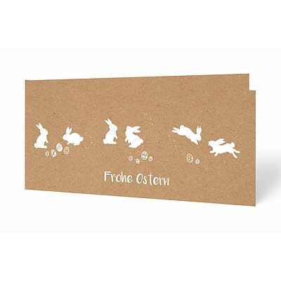 Osterkarte weisse H�schen