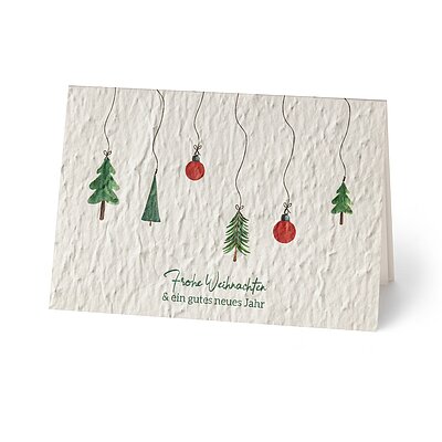 Baumschmuck (Samenpapier Weihnachtskarte)