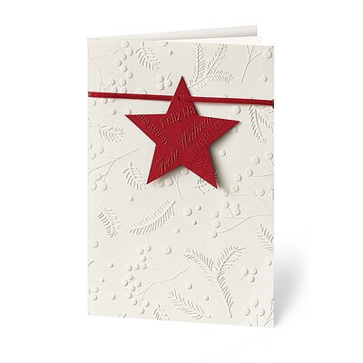 Roter Stern (Spendenweihnachtskarte Kinderherzstiftung)