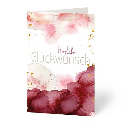 Glckwunschkarte Aquarell
