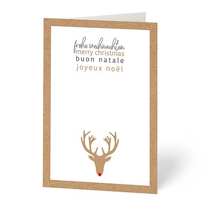 Hirschkopf (internationale Weihnachtsw�nsche)