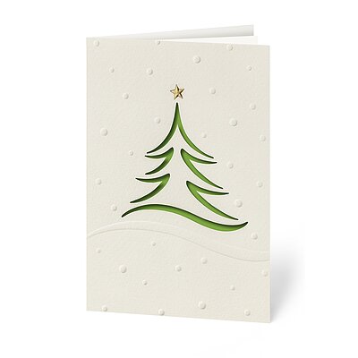 Gestanzter Baum (gesch�ftliche Weihnachtskarten)