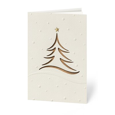 Gestanzter Baum (gesch�ftliche Weihnachtskarten)