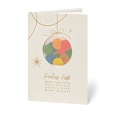 Samenpapier-Konfetti (internationale Weihnachtsw�nsche)