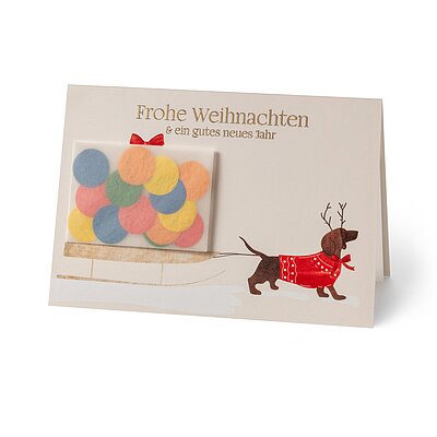 Samenpapier-Konfetti (Humorvolle Weihnachtskarte)