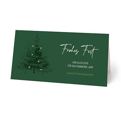 Klappkarte gr�ne Weihnacht